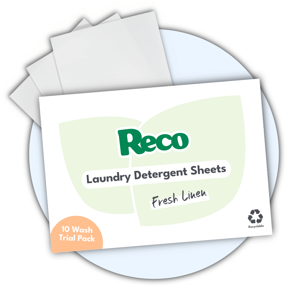 10 wash trial pack of Reco Laundry Detergent Sheets