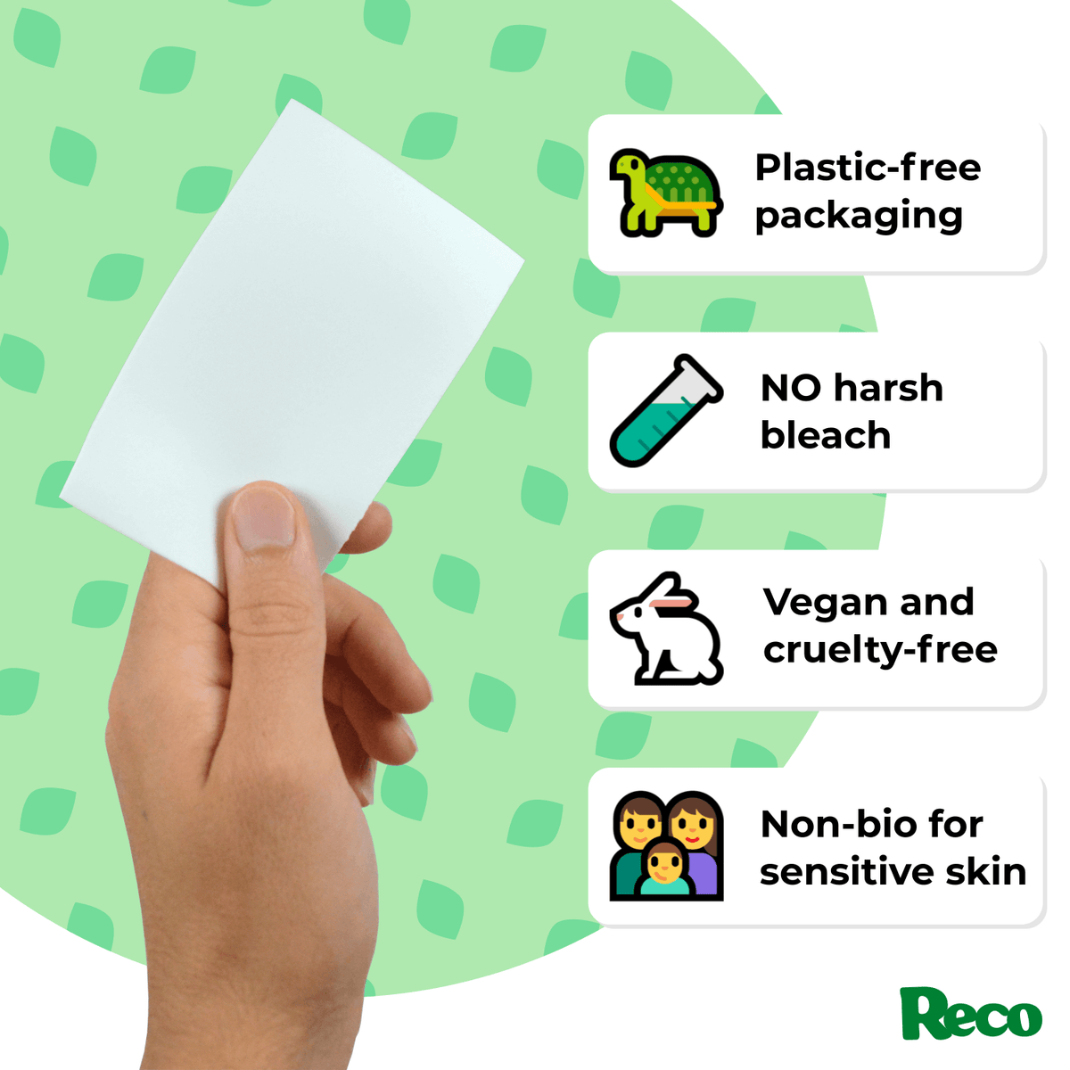 Reco Laundry Detergent Sheets - 92 Wash Pack - New